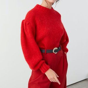 & Other Stories red alpaca sweater